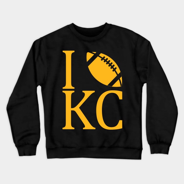 Sunday Funday I Love Kansas City Football Crewneck Sweatshirt by Luxara